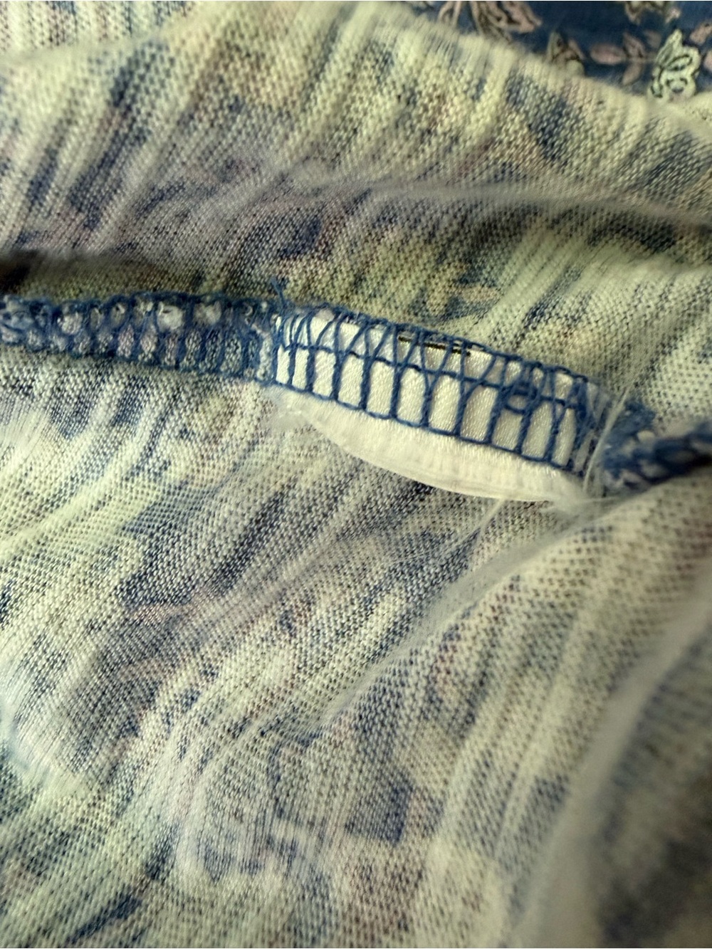 ❇️Lucky Brand Blue Floral Button-Front Peasant Top 2 for $22❇️ - Picture 4 of 6